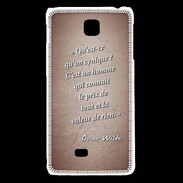 Coque LG F5 Cynique Rouge Citation Oscar Wilde