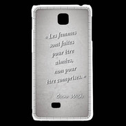Coque LG F5 Femmes comprises Gris Citation Oscar Wilde