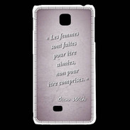 Coque LG F5 Femmes comprises Rose Citation Oscar Wilde