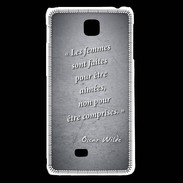 Coque LG F5 Femmes comprises Noir Citation Oscar Wilde