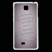 Coque LG F5 Femmes comprises Violet Citation Oscar Wilde