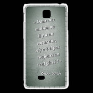 Coque LG F5 Maison coeur Vert Citation Oscar Wilde