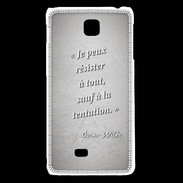 Coque LG F5 Résister Gris Citation Oscar Wilde