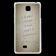 Coque LG F5 Résister Sepia Citation Oscar Wilde