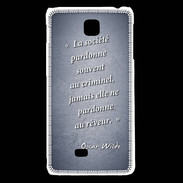 Coque LG F5 Société rêveur Bleu Citation Oscar Wilde