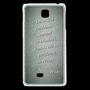 Coque LG F5 Société rêveur Vert Citation Oscar Wilde