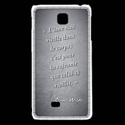 Coque LG F5 Ame nait Noir Citation Oscar Wilde