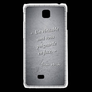 Coque LG F5 Ami poignardée Noir Citation Oscar Wilde