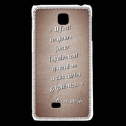 Coque LG F5 Cartes gagnantes Rouge Citation Oscar Wilde