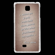Coque LG F5 Croire Rouge Citation Oscar Wilde