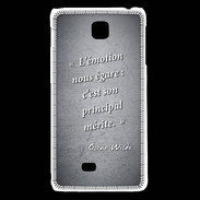 Coque LG F5 Emotion égarée Noir Citation Oscar Wilde