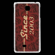 Coque LG F5 Since crane rouge 2003