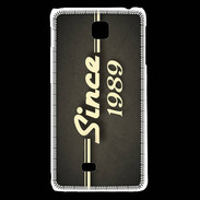 Coque LG F5 Since 1989 gris