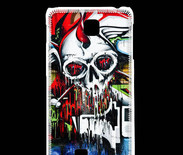 Coque LG F5 Tête de mort Graffiti couleur