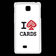 Coque LG F5 I love Cards spade