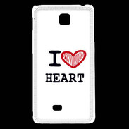 Coque LG F5 I love Heart