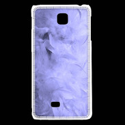 Coque LG F5 Effet de plumes bleues PR