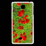 Coque LG F5 DP champs de coquelicots