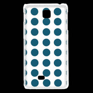 Coque LG F5 pois bleu foncé