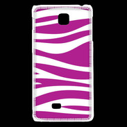 Coque LG F5 zèbre rose & blanc