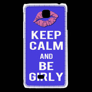 Coque LG F5 Keep Calm Girly Bleu