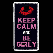 Coque LG F5 Keep Calm Girly Noir