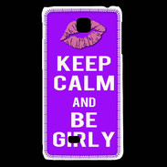 Coque LG F5 Keep Calm Girly Violet