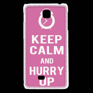 Coque LG F5 Keep Calm Hurry up Rose