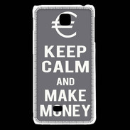Coque LG F5 Keep Calm Make money Gris