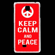 Coque LG F5 Keep Calm Peace Rouge