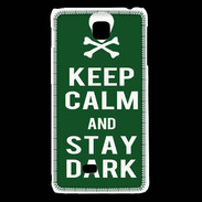 Coque LG F5 Keep Calm Stay dark Vert