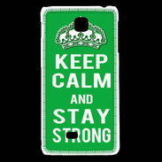 Coque LG F5 Keep Calm Stay strong Vert