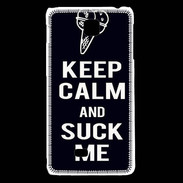 Coque LG F5 Keep Calm Suck me Noir