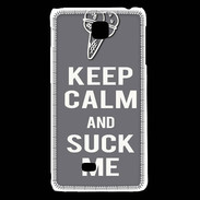 Coque LG F5 Keep Calm Suck me Gris