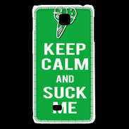 Coque LG F5 Keep Calm Suck me Vert