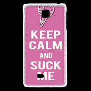Coque LG F5 Keep Calm Suck me Rose