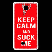 Coque LG F5 Keep Calm Suck me Rouge