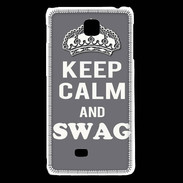 Coque LG F5 Keep Calm Swag Gris