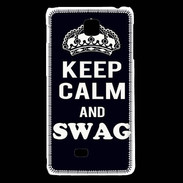 Coque LG F5 Keep Calm Swag Noir