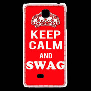 Coque LG F5 Keep Calm Swag Rouge