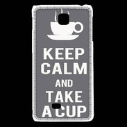Coque LG F5 Keep Calm Take a cup Gris