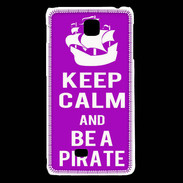 Coque LG F5 Keep Calm Be a Pirate Violet