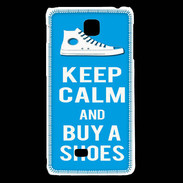 Coque LG F5 Keep Calm Buy Shoes Cyan 