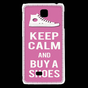 Coque LG F5 Keep Calm Buy Shoes Rose