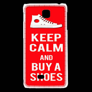 Coque LG F5 Keep Calm Buy Shoes Rouge