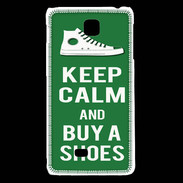 Coque LG F5 Keep Calm Buy Shoes Vert