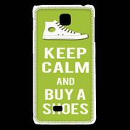 Coque LG F5 Keep Calm Buy Shoes Vert Pomme