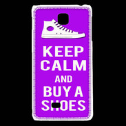 Coque LG F5 Keep Calm Buy Shoes Violet