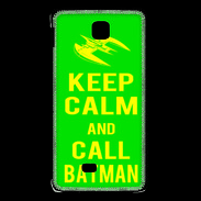 Coque LG F5 Keep Calm Call Batman Vert