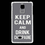 Coque LG F5 Keep Calm Drink champagne Gris